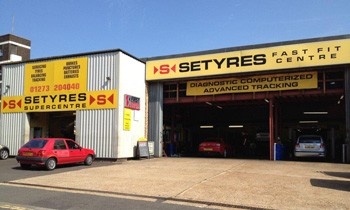 Setyres Brighton & Hove East Sussex offer tyres, servicing, brakes, air conditioning, shocks, exhausts, batteries, major repairs, diagnostics and tracking