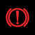 The exclamation mark in a circle indicates that there is a problem with your vehicle's braking system