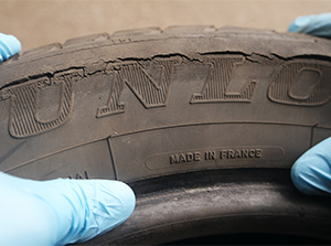 Part worn tyres often contain dangerous forms of damage that aren't always visible
