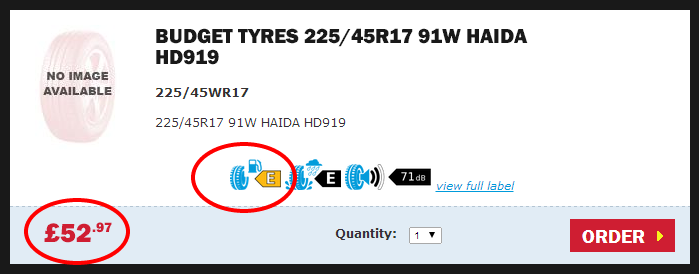 Budget tyres 225/45r17 91w Haida HD919 at Setyres